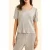 ICode Grey Pleated Top With Decorative Gold Stripes Gold