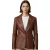 Dames beige Italiaanse leren blazerjas – Chongqing
