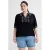 Anytime crinkle top met borduursel zwart