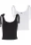 Urban Classics Top  zwart / wit