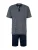 TOM TAILOR Pyjama kort  nachtblauw / wit