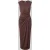 SWING Slim Fit maxi-jurk met rimpels