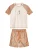 PLAYSHOES UV-bescherming ‘Wildtiere’  sand / mokka / lichtgroen / oranje