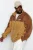 TRENDYOL MAN Heren Bruin Colorblock Lang Oversized Grote maten Sweatshirts