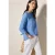 Cecil Dames Mousseline blouse in Blauw