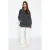 Trendyol Modest Dames Grijs Effen Lang Regular fit Modest Sweatshirts