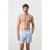 Mango Man gestreepte zwemshort – lichtblauw/wit