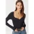 Fitted Blouse met Lange Mouwen en Hartkraag