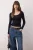 TRENDYOLMİLLA Dames Zwart Effen Lang Getailleerd Blouses