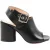 Leren Gesp Sandalen Middenhoge Hak Stijl