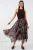 Hoge Taille A-Lijn Midi Rok in Paisleyprint