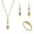 Orphelia ‘Lily’ Dames 925 Sterling Zilveren Set: Hanger + Oorbellen + Ring – Gouden SET-7582/G
