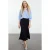 TRENDYOLMİLLA Dames Zwart Effen Midi Taille Elastisch A-lijn Rokken