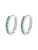 Hey Happiness Oorbellen ‘Green Huggies’  zilver