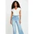 Morgan top met strass-steentjes – wit