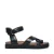 Manfield leren sandalen zwart
