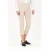 Caroll slim regular waist cropped broek beige