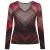 Top met lange mouwen en geometrische print en V-hals