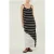10DAYS Strappy Dress Mix Stripes Black/oat