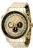Invicta Aviator 49081 Herenhorloge – Quartz Uurwerk – Roestvrij Staal met Gouden Wijzerplaat – 49 mm