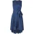 Mela London Dames Satijnen V-Hals Mouwloze Wikkeljurk (Marineblauw)