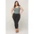 Zizzi cropped high waist skinny jeans Amy grey denim