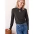Basic shirt met ronde hals en ruches