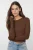 TRENDYOLMİLLA Dames Bruin Effen Lang Getailleerd Blouses