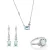 Orphelia ‘Fira’ Dames 925 Sterling Zilver Set: Ketting + Oorbellen + Ring – Zilver SET-7571