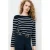 Caroll gebreide gestreepte trui – marineblauw