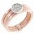 Orphelia Dames 925 Sterling Zilveren Ring – Zilver/Rosé ZR-7283
