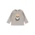 Dirkje rechtvallende longsleeve met print – grijs