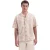 No Excess Shirt short sleeve jacquard zigzag coral