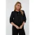 EsQualo Blouse 3d Embroidery Black