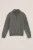 WE Fashion – Jongens gebreide trui met quarter-zip – Regular fit – Grijsgroen – Katoen –