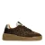 Manfield suède sneakers met panterprint bruin