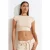 Slim Fit Crop Jersey Blouse