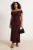 Trendyol Curve Dames Bruin Effen Maxi Mouwloos Casual Recht Grote maten Jurk