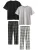 Next Pyjama lang  grijs / lichtgrijs / zwart