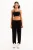 JUSTEVER Oversized Fit Elastische Taille Zakken Relaxte Pasvorm Zwarte Dames Joggingbroek – Flex
