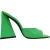 De Attico Devon muiltjes in neon groen lakleer.