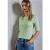 Street One Dames T-shirt in effen kleur in Groen