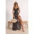TRENDYOLMİLLA Dames Zwart Dierenprint Maxi Mouwloos Strandkleding Getailleerd Strandjurken