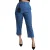 Dolce & Gabbana Blauw Geplooide Wol Met Manchet Cropped Broek