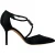 Manolo Blahnik Seneca Crystal-Bestikte Pump in Zwart Satijn