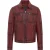Heren Rood Klassiek Leren Bikerjack – Bettles