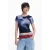 Desigual top blauw rib gebreid