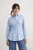 Trendyol Modest Dames Blauw Effen Lang Getailleerd Modest Overhemden