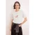 TRENDYOLMİLLA Dames Ecru Grafisch Kort Oversized T-shirts