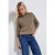 Street One Dames Hoodie met gallon strepen in Bruin